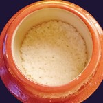 祇園 末友 - 土鍋で、自分の分(１合)だけ炊いてくれたご飯は、京都美山のコシヒカリ～♪( ^o^)ﾉ