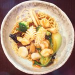 中国名菜 露天 - 海鮮と野菜の五目かた焼きそば 1290円