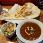 ターザマーザ - ランチのマトンカリーセット（\680）です　ナン・ライス食べ放題！