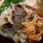 手造りうどん 楽々 - 玉子とじも肉も最高〜♪