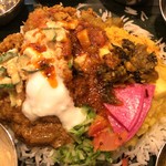 スパイス料理ナッラマナム - 最後は色々と混ぜ混ぜして、いただきま〜す