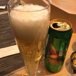 スパイス料理ナッラマナム - インドビール：キングフィッシャー プレミアムラガービール 500ml 800円(税込)