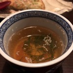 町屋 - タコチーズの明石焼き（だし汁）