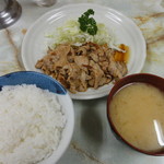 Oshokuji Maruyama - 豚肉（バラ）生姜焼きセット　750円