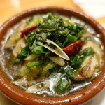 YAICHIRO - カキと九条ネギのアヒージョ