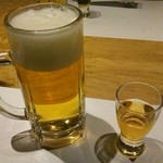 玉之湯 - 生ビールと食前酒
