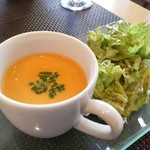 レ・グルモンディーズ cafe & bar - スープ＆サラダ　濃厚スープ！