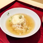 銀座 しのはら - 海老の出汁あんかけと汲み上げ湯葉