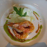 ベージュ アラン・デュカス 東京 - 前菜　えびのなにか