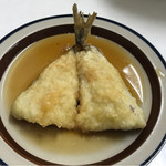 深大寺門前そば - アジ天　肉厚だけどナカ冷たいからしばらく浸してね