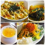 Cafe Riisha - ﾀｲ風ひき肉とししとうの卵焼きのっけ丼2
