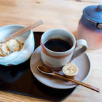 田園茶屋　いとわ - 食後のプチ贅沢！ +200円でコーヒー。+100円のわらびもち。