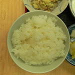 家族厨房 ひっきり - 今の時期はお米はどれも美味しいですねと話されていました。