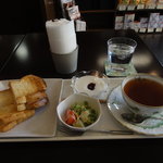 超珈琲亭 - 焼いたサンドイッチセットと紅茶