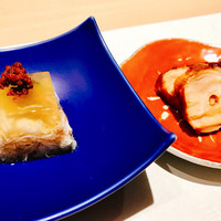 鮨 弁慶 海 - 【酒肴】○越前蟹の煮こごり様＆煮だこ様