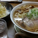 弥惣吉 - 鶏中華(大)と別売りトッピングのネギ