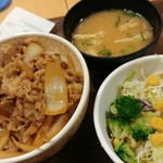 SUKIYA - 牛丼サラダセット(並)　５００円