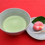 古今伝授之間 香梅 - 抹茶+季節の生菓子 限定「寒椿」