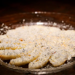 ファイ - 洋梨のカルパッチョ風 ゴルゴンゾーラチーズかけ