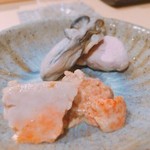 鮨 はしもと - 2016.12.  牡蠣の味噌漬け＆鮟肝