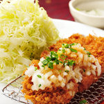 とんかつハンバーグ坂井精肉店 - 葱おろしロースかつ定食　並590円　上790円