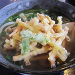 手打ちうどん　古奈門 - かき揚げうどん