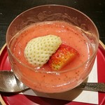 おにく 花柳 - 和三盆ぷりん 淡雪いちご とちおとめ