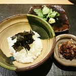 おにく 花柳 - 牛肉の佃煮と御飯 お茶漬け変化