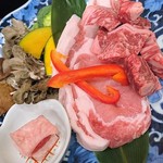 Kawaba Onsen Yutorian - 上州牛・もち豚二色焼き