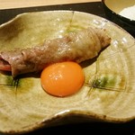 おにく 花柳 - 和牛焼きすき焼き 山梨県中村農場八ヶ岳卵 一口御飯