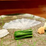 鮨匠 のむら - ［2016/12］酒肴② 鹿児島県産ひらめの昆布締め