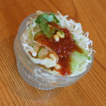 やなはじ珈琲 - ビーフカレーセット（８１０円→食べログワンコインランチ価格５００円）のサラダ２０１７年１月