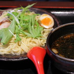 支那そば元祖 - 魚介つけ麺　温盛り（720円）