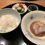 まき村 - 鯛茶漬け セッティング