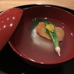 まき村 - 唐墨と焼餅の薄葛仕立ての椀