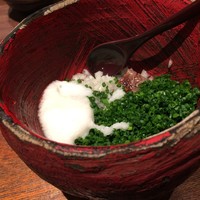 鳥茂 - 牛ねぎとろろ