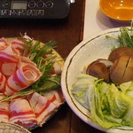 一柳斎 玄庵 - ボタン鍋具材（バラ肉）