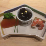 味ひろ - [前菜] からすみ、黒豆、カマス、海老