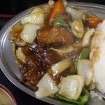 キッチンあべ - 酢豚ランチ（大盛・酢豚）
