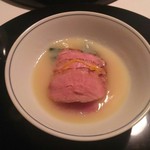 ラ・シャンブル幟町茶寮 - 塩麹漬けした鴨肉のロースト 白味噌仕立て