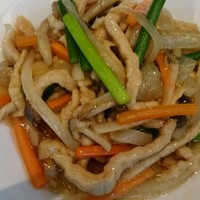 謝朋殿 仙台店 - 大根と豚肉の炒め物。大根炒めちゃう？と思いましたが美味しかったです。