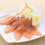 Smoked salmon carpaccio (made with olive oil)