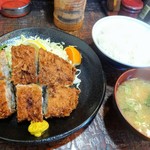 とんかつ　まりも - 海老入りメンチカツ定食\750(17-01)