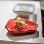 日本橋蛎殻町 すぎた - 縞海老の頭とミソ・内子酒盗