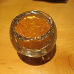 器楽亭 - 自家製塩辛 柚子を振って