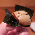 器楽亭 - 帆立の磯辺焼き