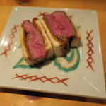 器楽亭 - 和牛ランプのサンド1