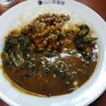 CoCo壱番屋 - ポークカレー　チーズ、納豆、ほうれん草のトッピング