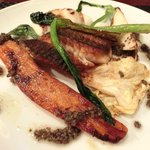 プールトワ - 本日のランチ 1500円 の長崎港直送’イサキ’のポワレ、ブラックオリーブとアンチョビのソース