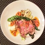 プールトワ - 本日のランチ 1500円 の豚肉のグリル トマトとケッパーのソース